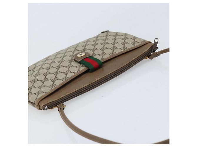 Gucci Bolso GG Supreme Web Sherry Line PVC Beige Rojo 904 02 026 Auth ep13622 Roja - vista 6