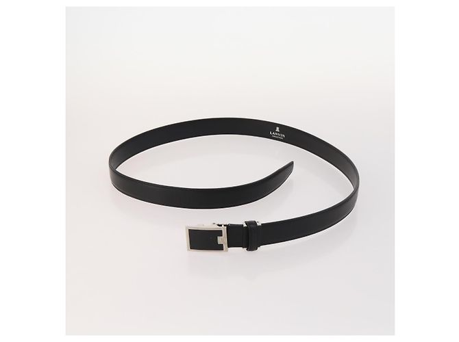 CINTURA IN PELLE GUCCI LANVIN COLLECTION PRADA 6 SET NERO MARRONE SCURO Auth ti3572 - vista 2