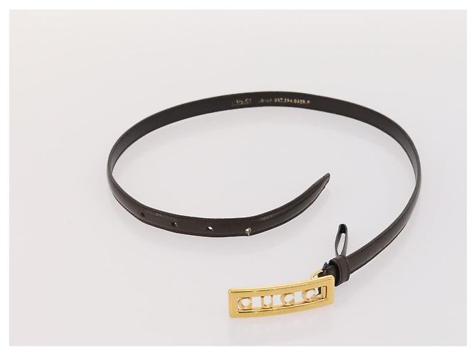 CINTURA IN PELLE GUCCI LANVIN COLLECTION PRADA 6 SET NERO MARRONE SCURO Auth ti3572 - vista 26