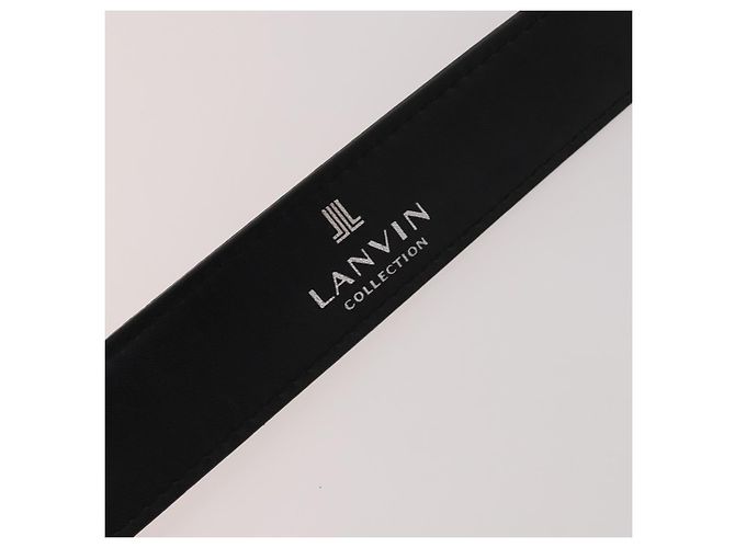 CINTURA IN PELLE GUCCI LANVIN COLLECTION PRADA 6 SET NERO MARRONE SCURO Auth ti3572 - vista 6