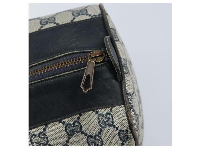 Gucci Borsa Boston GG Supreme Sherry Line in PVC Navy Gold Auth LNZ318 D'oro Blu navy - vista 10