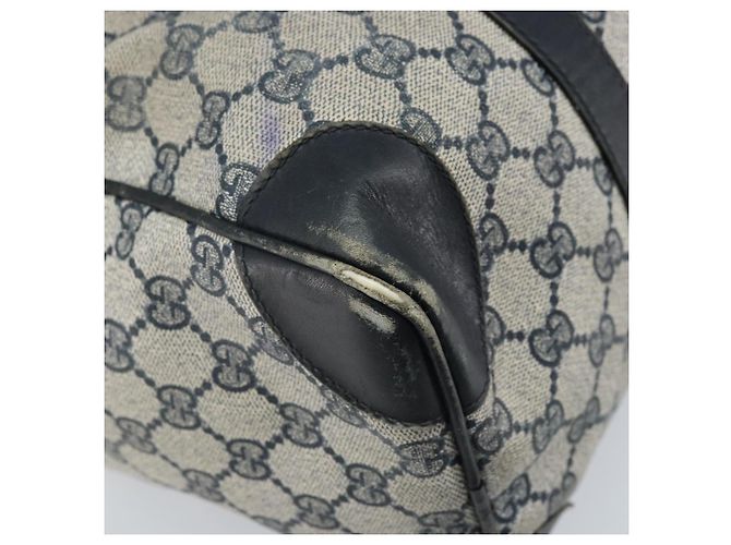 Gucci Borsa Boston GG Supreme Sherry Line in PVC Navy Gold Auth LNZ318 D'oro Blu navy - vista 16