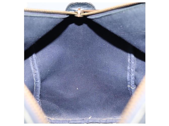 Gucci Borsa Boston GG Supreme Sherry Line in PVC Navy Gold Auth LNZ318 D'oro Blu navy - vista 17