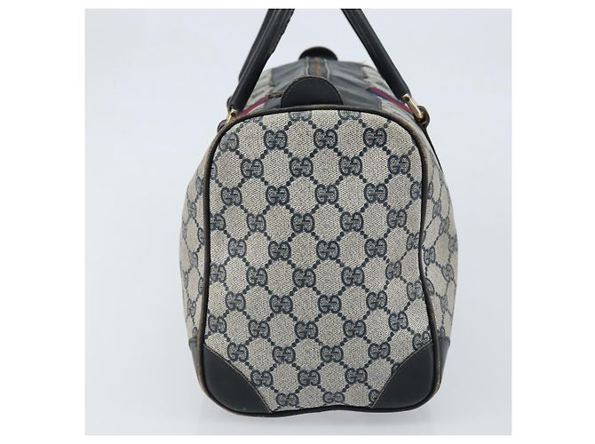 Gucci Borsa Boston GG Supreme Sherry Line in PVC Navy Gold Auth LNZ318 D'oro Blu navy - vista 3