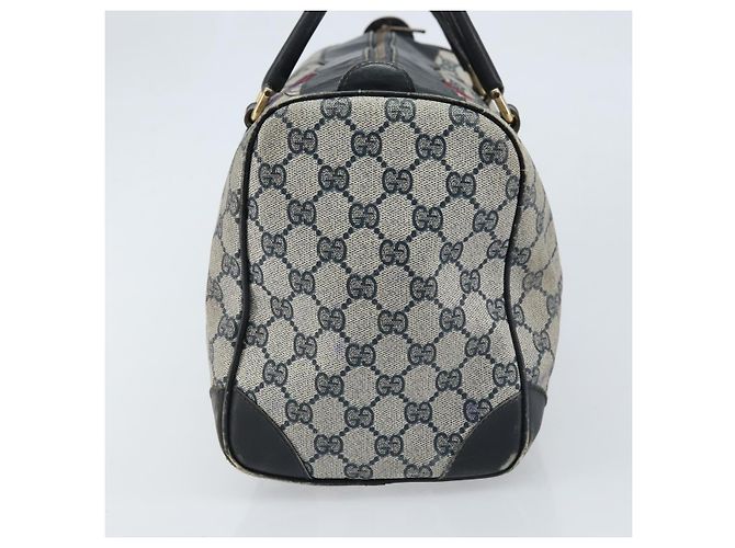 Gucci Borsa Boston GG Supreme Sherry Line in PVC Navy Gold Auth LNZ318 D'oro Blu navy - vista 4