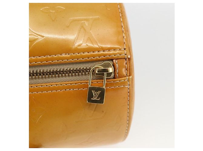 LOUIS VUITTON Borsa a Mano Monogram Vernis Bedford Beige M91006 LV Auth BA11259 - vista 17