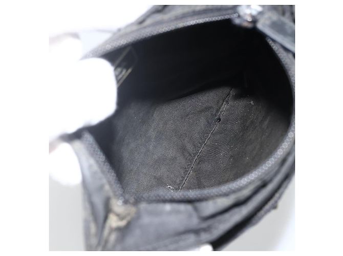 Borsa a spalla PRADA in nylon nero argento autentica ep13614 - vista 11