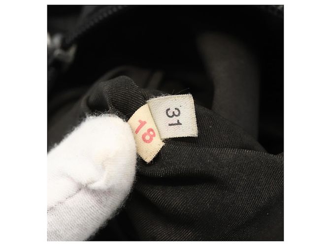 Borsa a spalla PRADA in nylon nero argento autentica ep13614 - vista 12