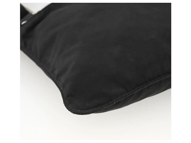 Borsa a spalla PRADA in nylon nero argento autentica ep13614 - vista 14