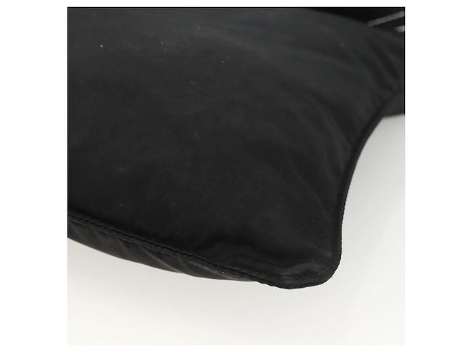 Borsa a spalla PRADA in nylon nero argento autentica ep13614 - vista 15