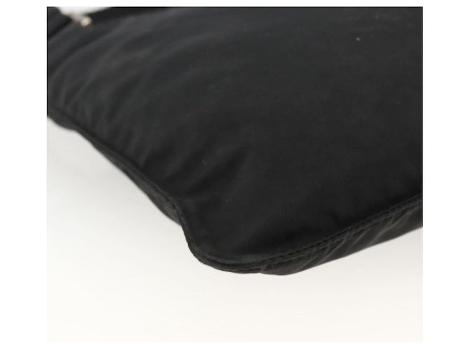 Borsa a spalla PRADA in nylon nero argento autentica ep13614 - vista 16
