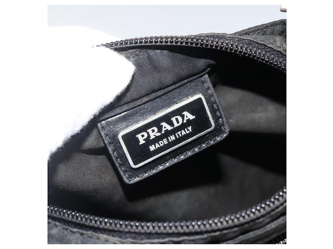 Borsa a spalla PRADA in nylon nero argento autentica ep13614 - vista 19