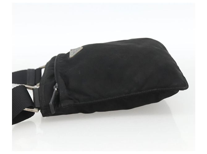 Borsa a spalla PRADA in nylon nero argento autentica ep13614 - vista 3