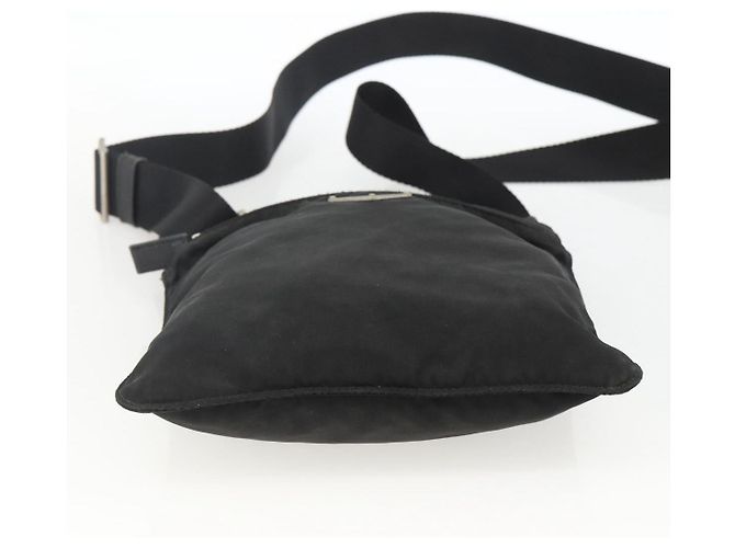 Borsa a spalla PRADA in nylon nero argento autentica ep13614 - vista 5
