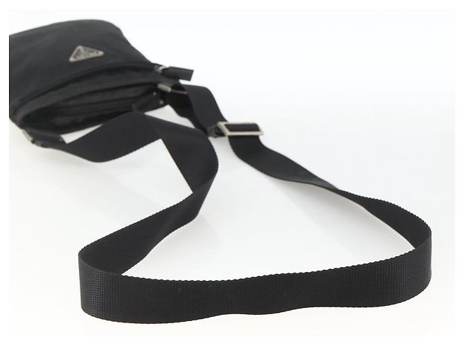 Borsa a spalla PRADA in nylon nero argento autentica ep13614 - vista 7