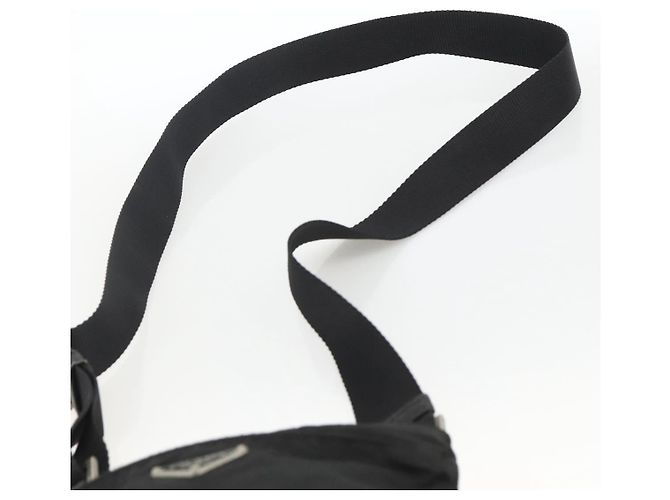 Borsa a spalla PRADA in nylon nero argento autentica ep13614 - vista 8