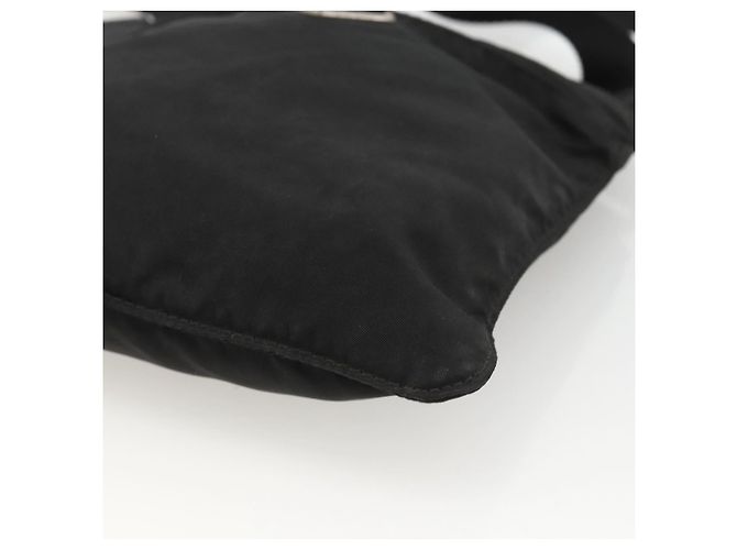 Borsa a spalla PRADA in nylon nero argento autentica ep13614 - vista 9