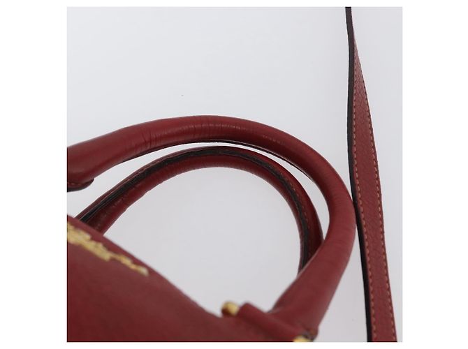 PRADA Borsa a Mano in Pelle 2 in 1 Rossa Oro Auth ka2905 Rosso D'oro - vista 14