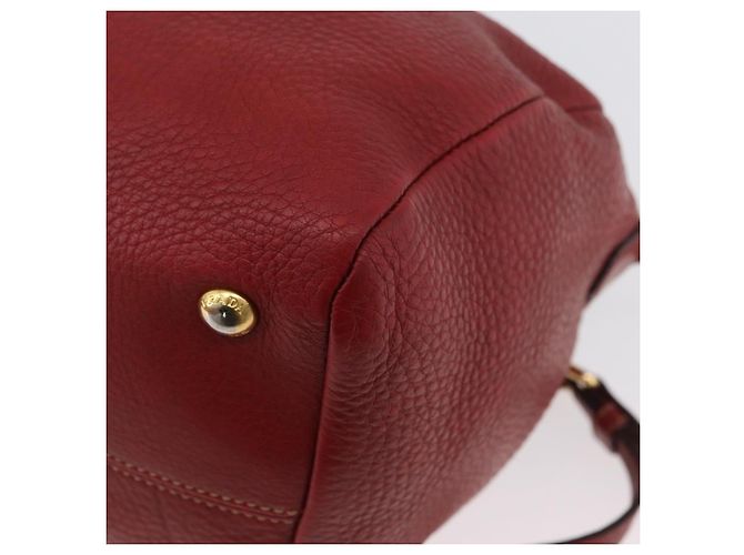 PRADA Borsa a Mano in Pelle 2 in 1 Rossa Oro Auth ka2905 Rosso D'oro - vista 17