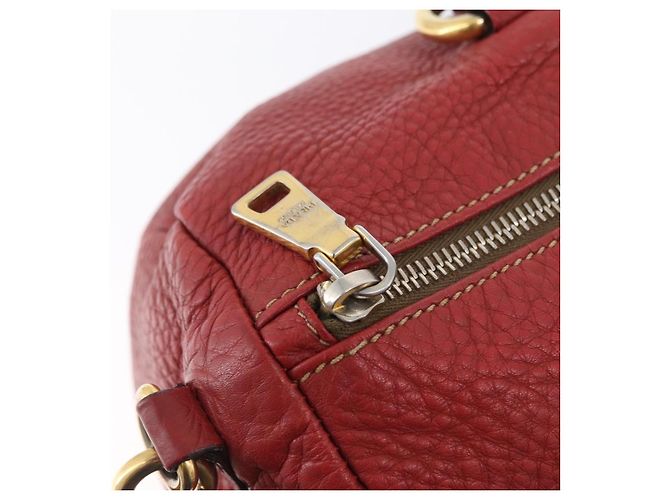 PRADA Borsa a Mano in Pelle 2 in 1 Rossa Oro Auth ka2905 Rosso D'oro - vista 18