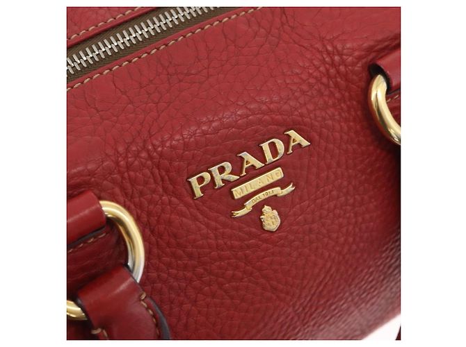 PRADA Borsa a Mano in Pelle 2 in 1 Rossa Oro Auth ka2905 Rosso D'oro - vista 19