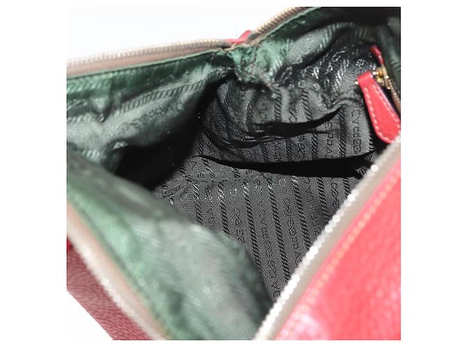 PRADA Borsa a Mano in Pelle 2 in 1 Rossa Oro Auth ka2905 Rosso D'oro - vista 22