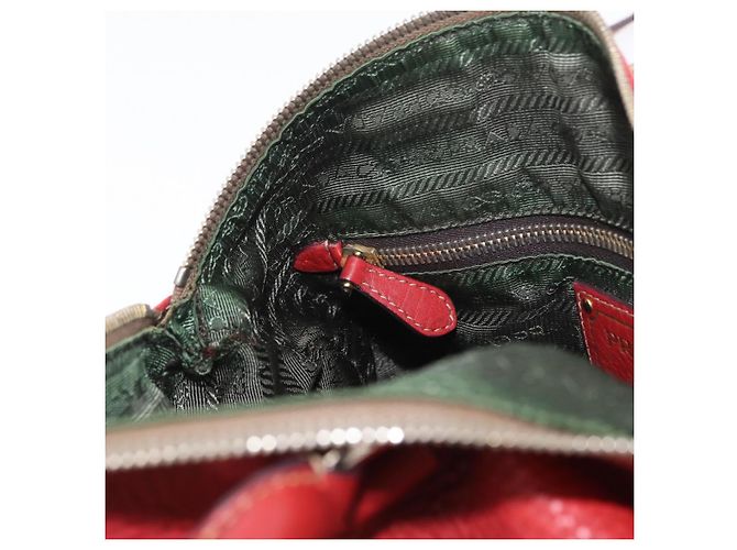 PRADA Borsa a Mano in Pelle 2 in 1 Rossa Oro Auth ka2905 Rosso D'oro - vista 23