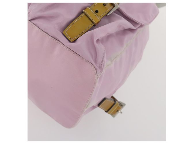 Mochila PRADA de nylon rosa prata Auth LNZ309 - vista 16