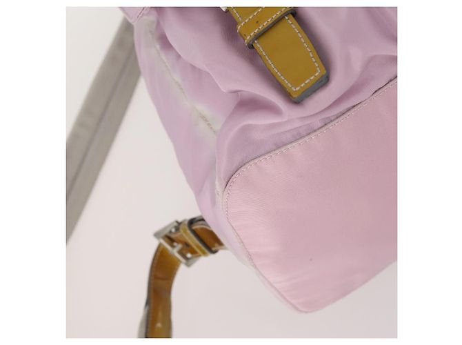Mochila PRADA de nylon rosa prata Auth LNZ309 - vista 17