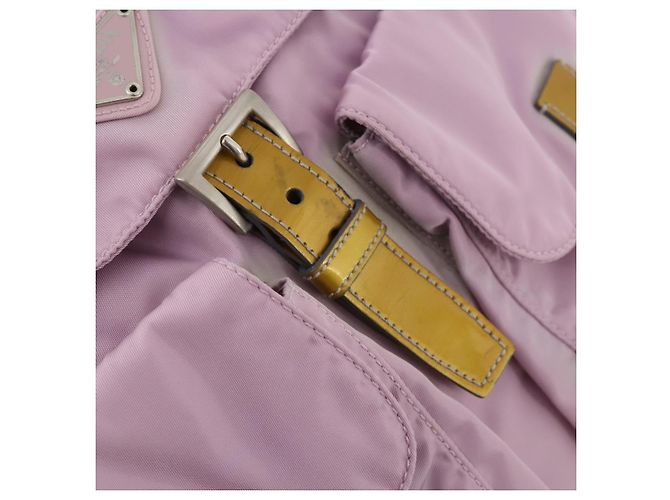 Mochila PRADA de nylon rosa prata Auth LNZ309 - vista 21