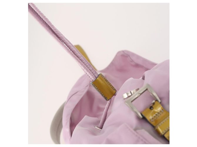 Mochila PRADA de nylon rosa prata Auth LNZ309 - vista 22