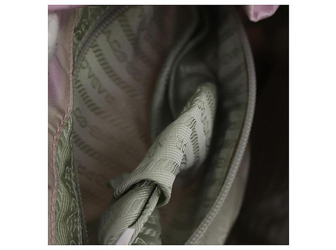 Mochila PRADA de nylon rosa prata Auth LNZ309 - vista 29