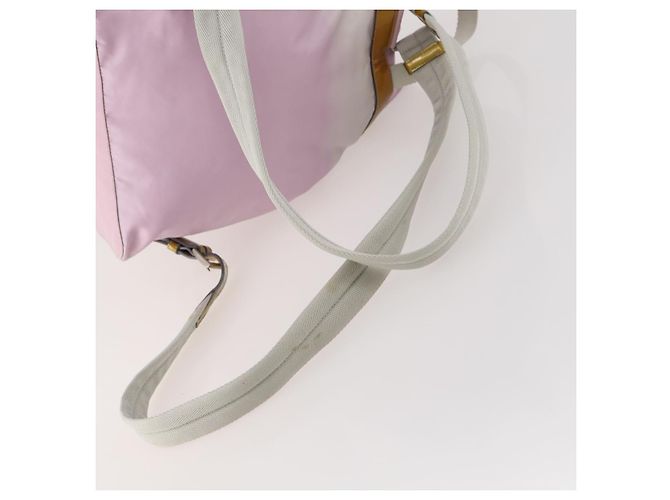 Mochila PRADA de nylon rosa prata Auth LNZ309 - vista 8