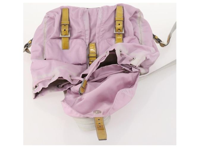 Mochila PRADA de nylon rosa prata Auth LNZ309 - vista 9