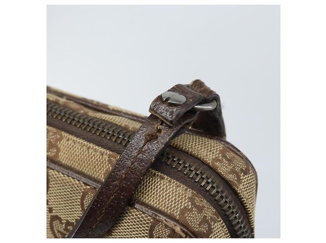 Borsa a Spalla GG Canvas Gucci Beige Argento 120975 Auth 172462 - vista 10