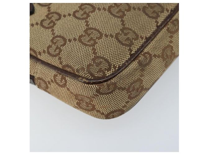 Borsa a Spalla GG Canvas Gucci Beige Argento 120975 Auth 172462 - vista 17