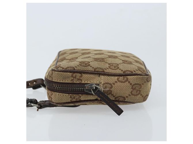 Borsa a Spalla GG Canvas Gucci Beige Argento 120975 Auth 172462 - vista 4