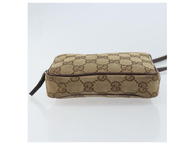 Borsa a Spalla GG Canvas Gucci Beige Argento 120975 Auth 172462 - vista 5