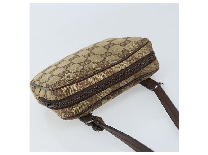 Borsa a Spalla GG Canvas Gucci Beige Argento 120975 Auth 172462 - vista 6
