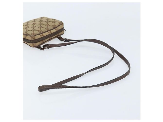 Borsa a Spalla GG Canvas Gucci Beige Argento 120975 Auth 172462 - vista 7