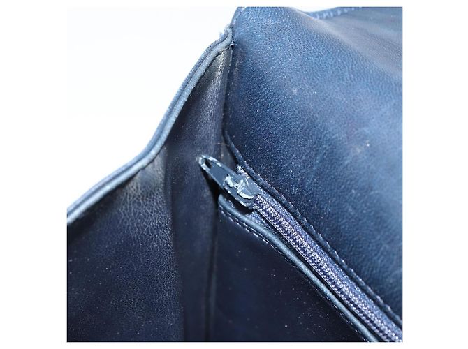 BALLY Borsa a mano in pelle blu navy dorato Auth 166993 D'oro - vista 21