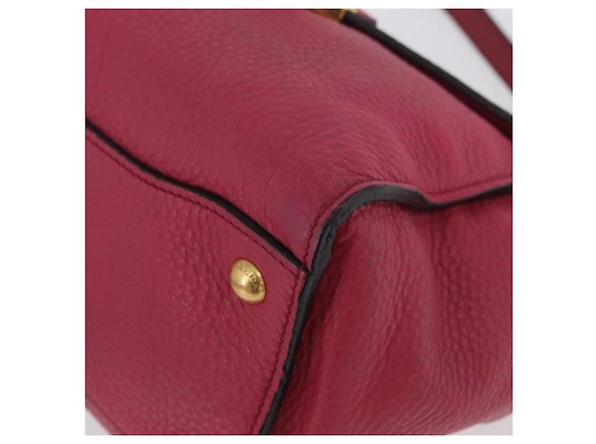 PRADA Borsa a Mano in Pelle 2 in 1 Rosa Oro Auth ka2915 D'oro - vista 16