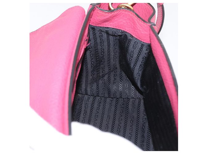 PRADA Borsa a Mano in Pelle 2 in 1 Rosa Oro Auth ka2915 D'oro - vista 22