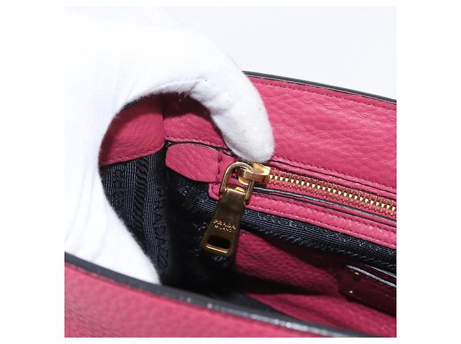 PRADA Borsa a Mano in Pelle 2 in 1 Rosa Oro Auth ka2915 D'oro - vista 24