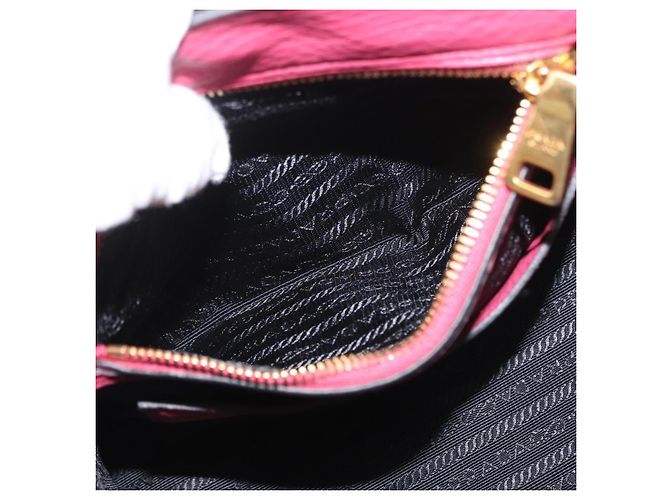 PRADA Borsa a Mano in Pelle 2 in 1 Rosa Oro Auth ka2915 D'oro - vista 25