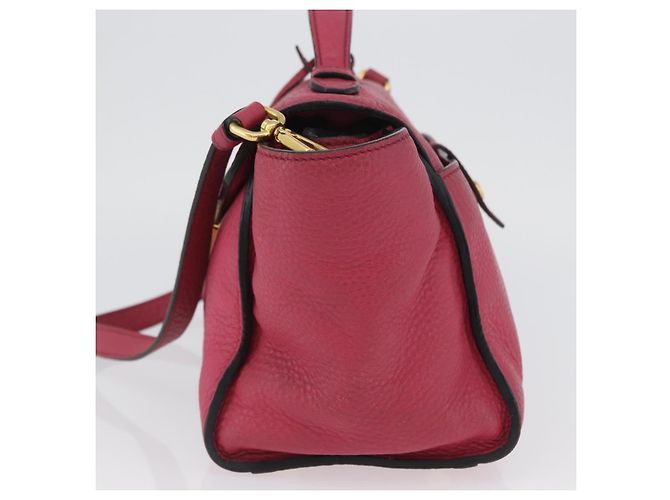 PRADA Borsa a Mano in Pelle 2 in 1 Rosa Oro Auth ka2915 D'oro - vista 3