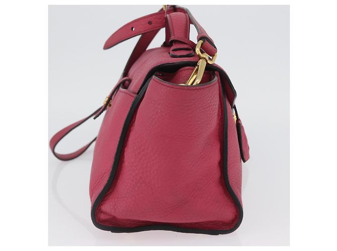 PRADA Borsa a Mano in Pelle 2 in 1 Rosa Oro Auth ka2915 D'oro - vista 4