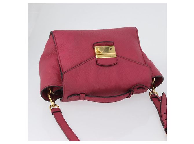 PRADA Borsa a Mano in Pelle 2 in 1 Rosa Oro Auth ka2915 D'oro - vista 6