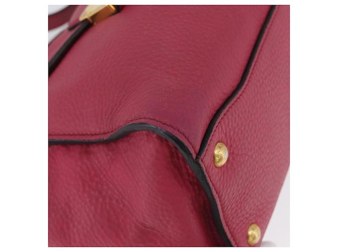 PRADA Borsa a Mano in Pelle 2 in 1 Rosa Oro Auth ka2915 D'oro - vista 9
