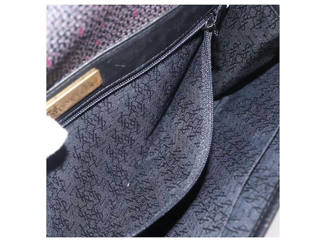 SAINT LAURENT Pochette in PVC Viola Oro Auth 174001 D'oro Porpora - vista 12